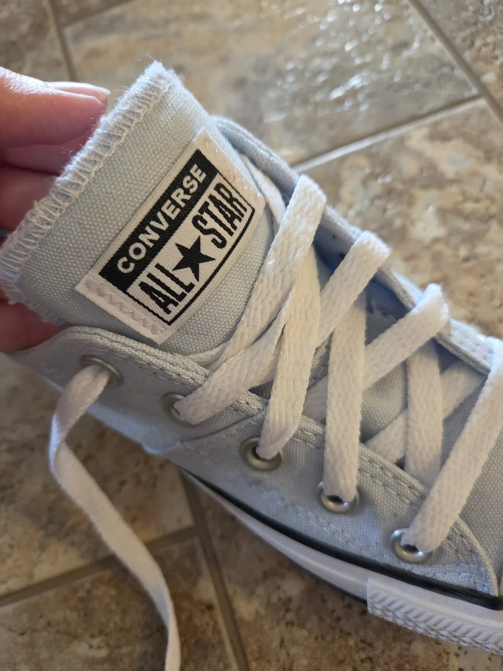 Converse Kids White Low Top Canvas Sneakers with Black Trim